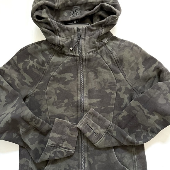 Lululemon Scuba Defined Hoodie Jacket Zip Up Camo Limited Edition Green Black 8 - Picture 8 of 12